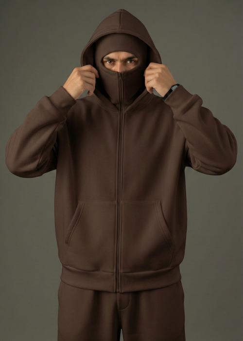 Ultimate Balaclava Hoodie | Stylish & Functional All Weather Essential Brown