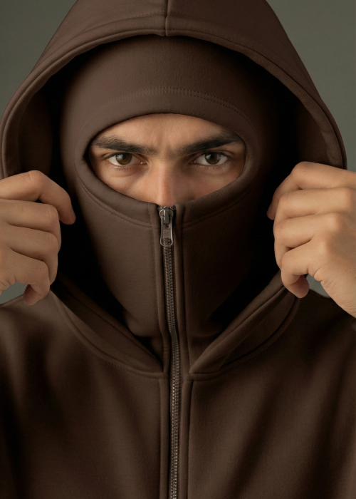 Ultimate Balaclava Hoodie | Stylish & Functional All Weather Essential Brown