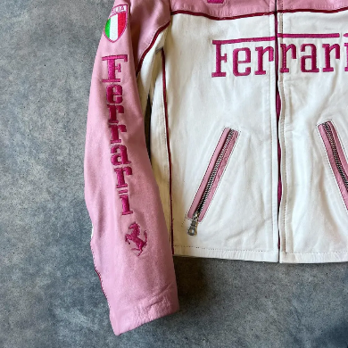 Limited Edition Pink Ferrari Leather Jacket