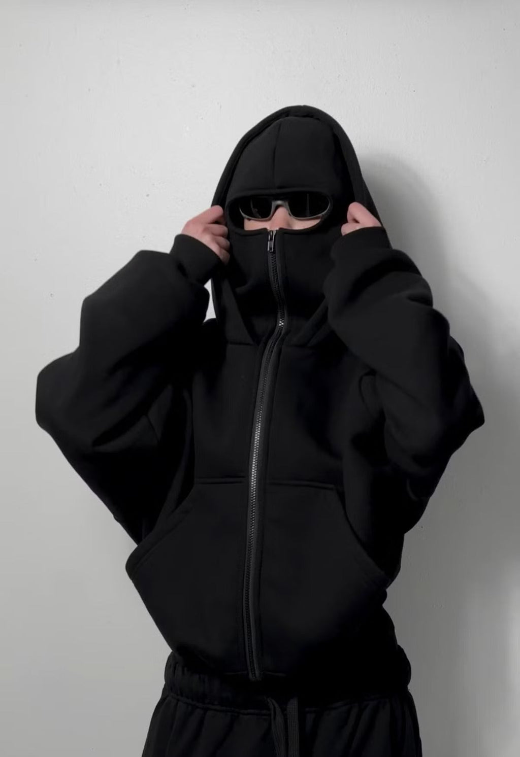 Protective hoodie balaclava for enhanced warmth and safety during outdoor activities.
