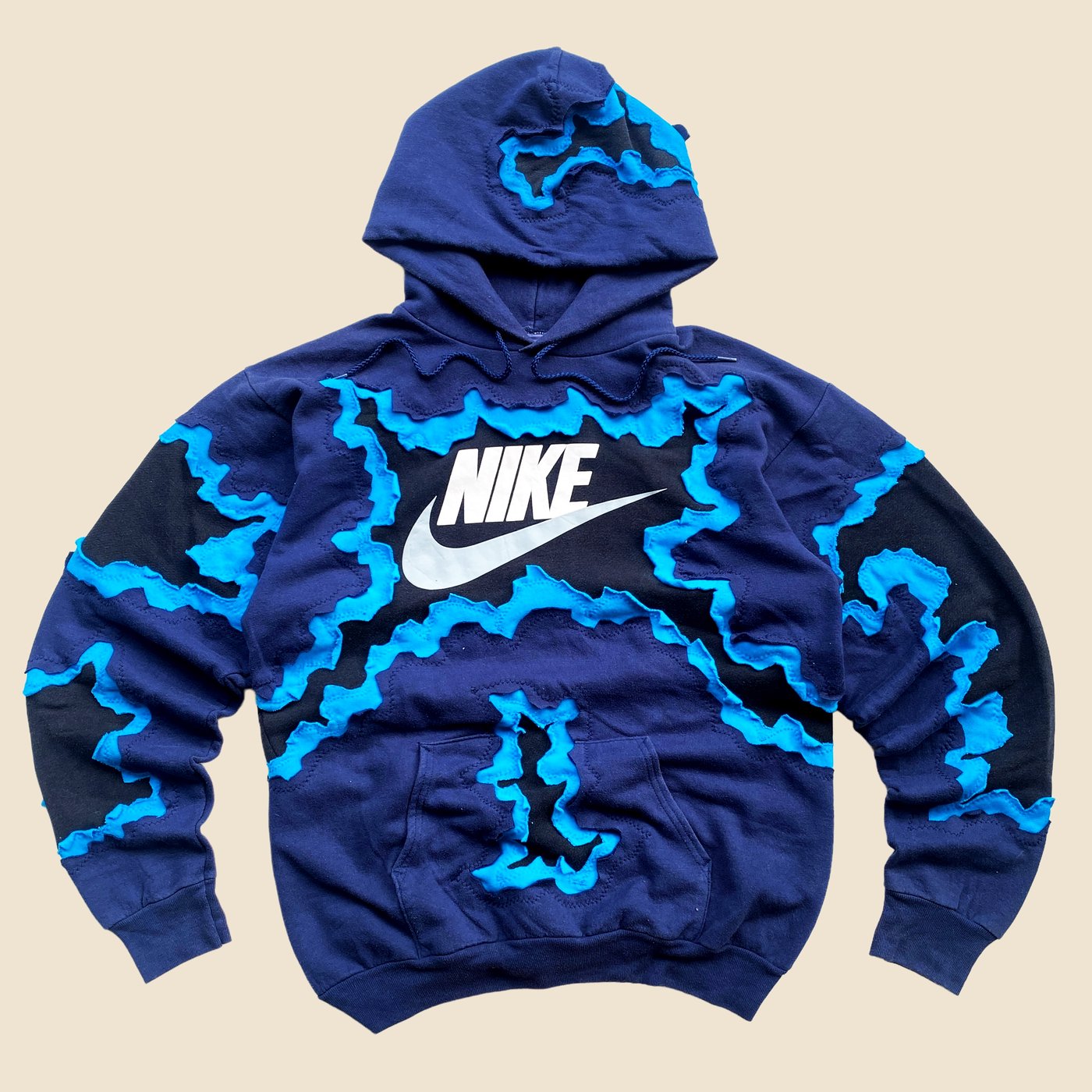 Upcycled Unisex Hoodie – One-of-a-Kind Handcrafted Patchwork Sweatshirt