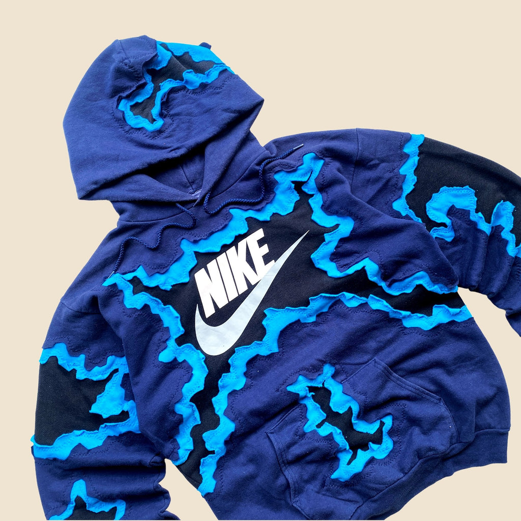 Upcycled Unisex Hoodie – One-of-a-Kind Handcrafted Patchwork Sweatshirt