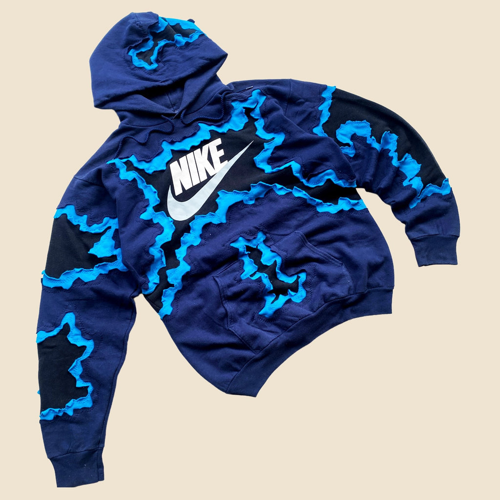 Upcycled Unisex Hoodie – One-of-a-Kind Handcrafted Patchwork Sweatshirt