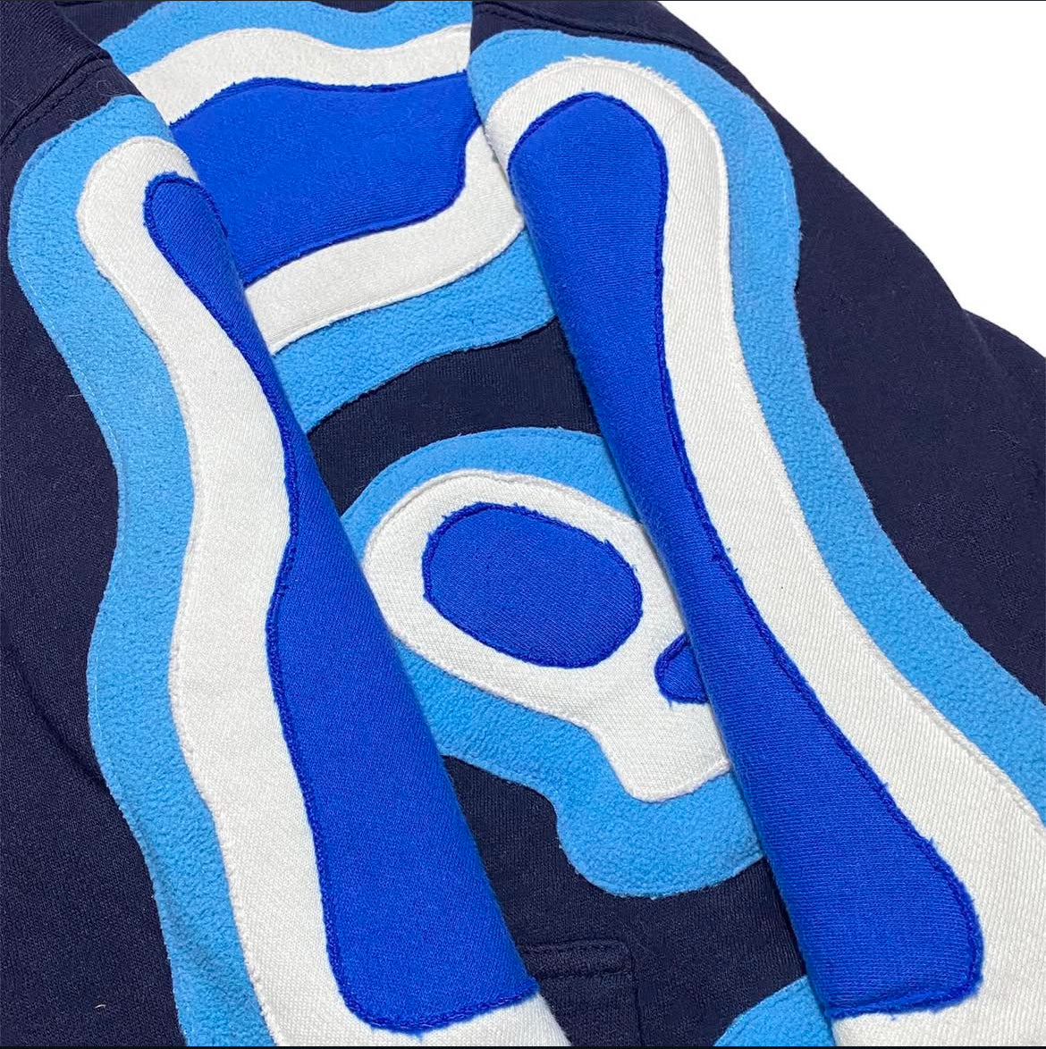 Psychedelic Blue Abstract Hoodie – Bold Streetwear for Trendsetters