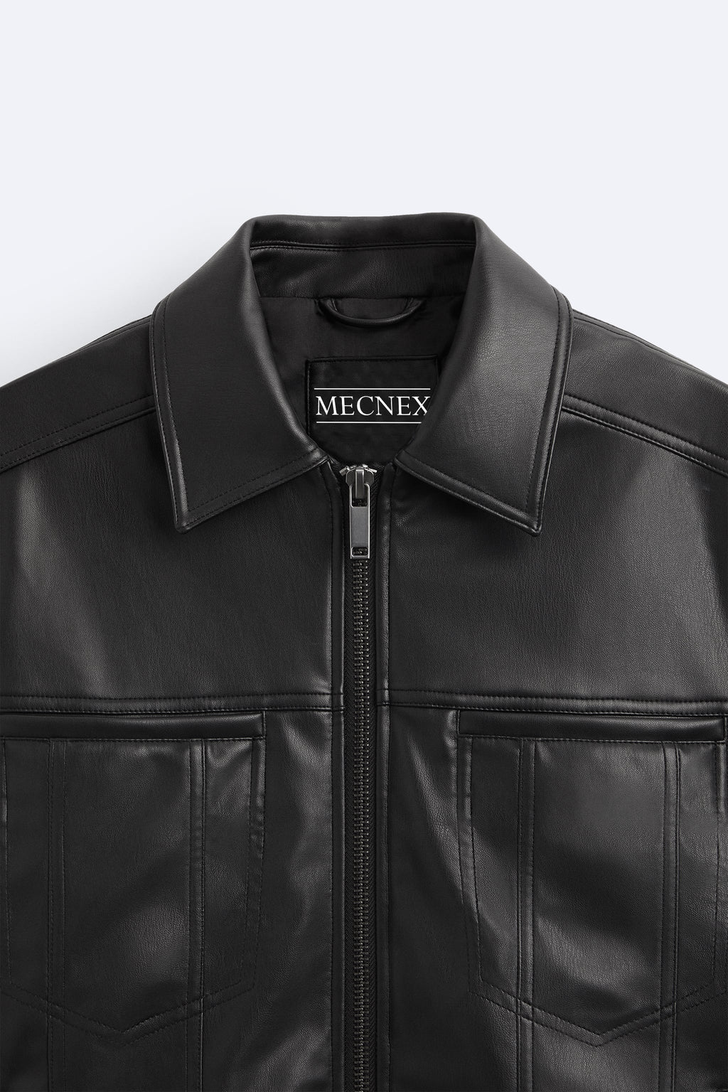 Black Foundry Classic Black Leather Zip Jacket