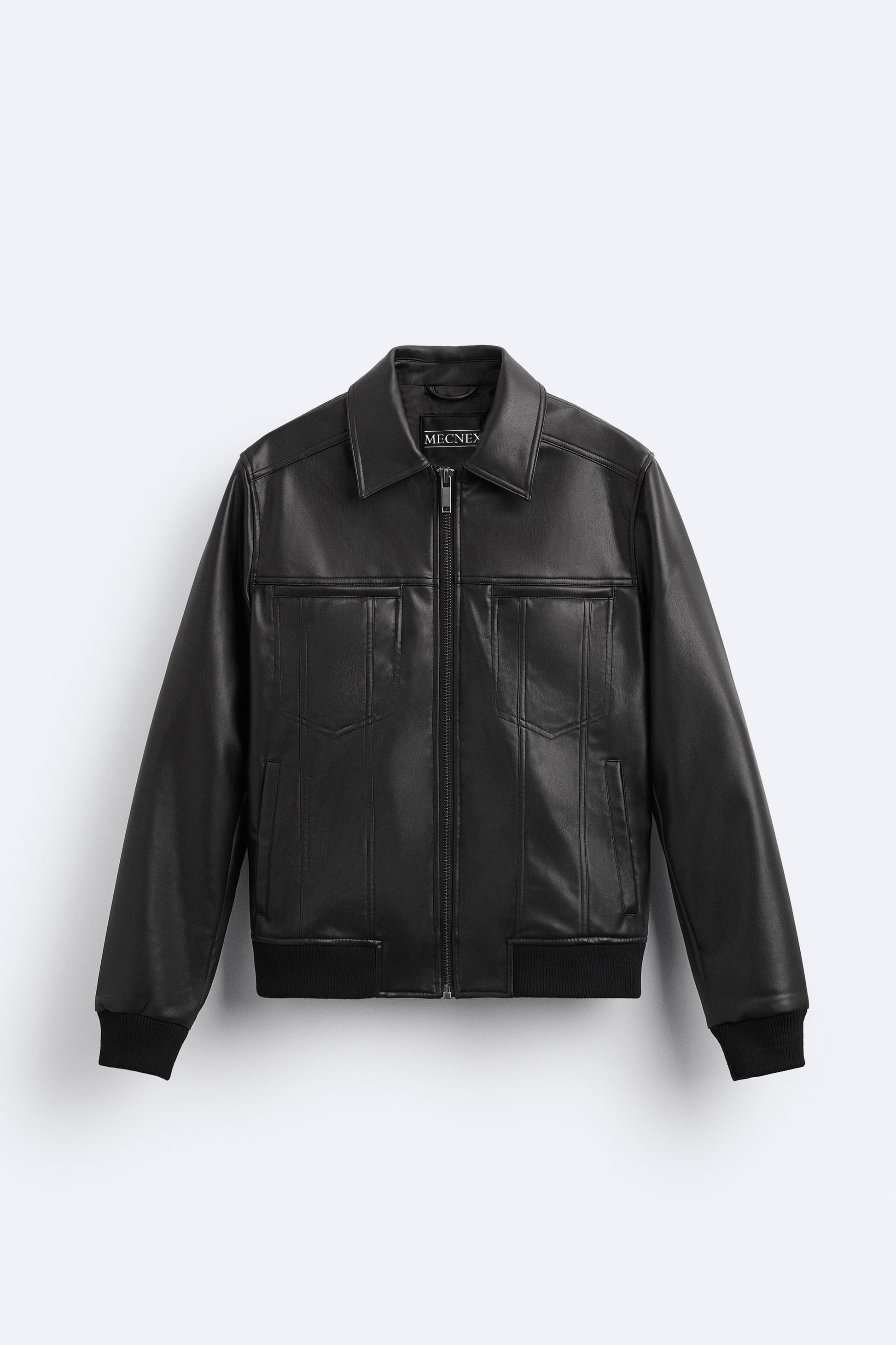 Black Foundry Classic Black Leather Zip Jacket