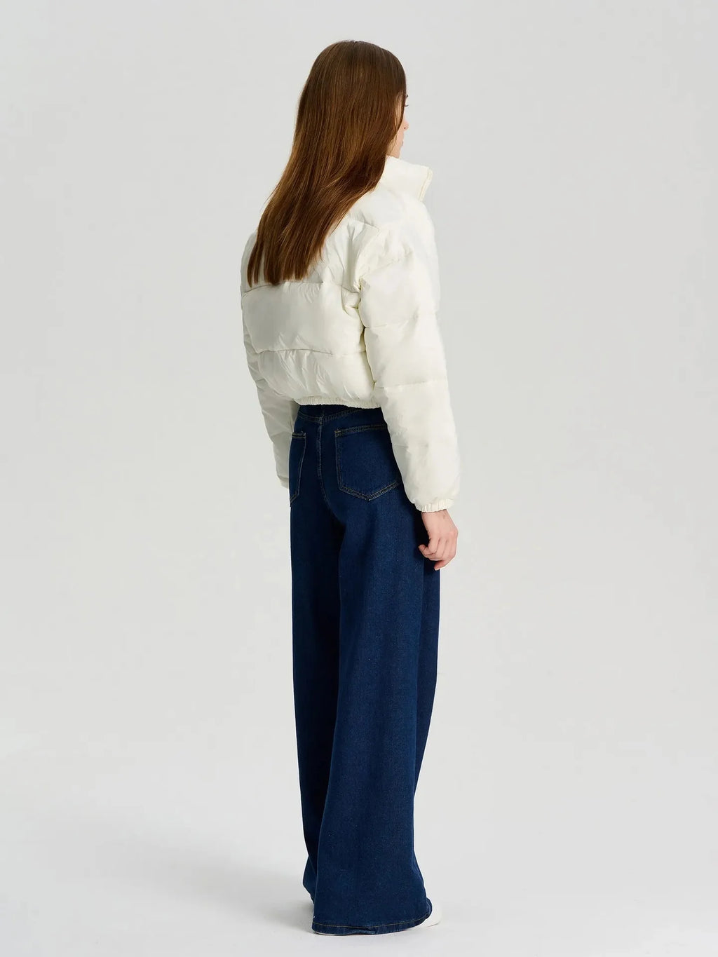 Women's black, white, blush, bloom, puffer jacket