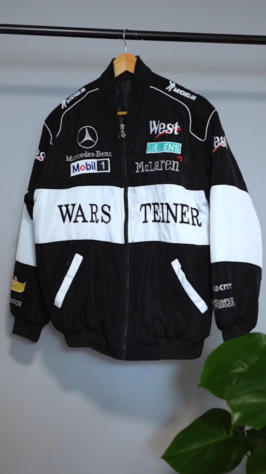 McLaren Vintage Printed Jacket | Classic Motorsport Apparel (Embroidered)