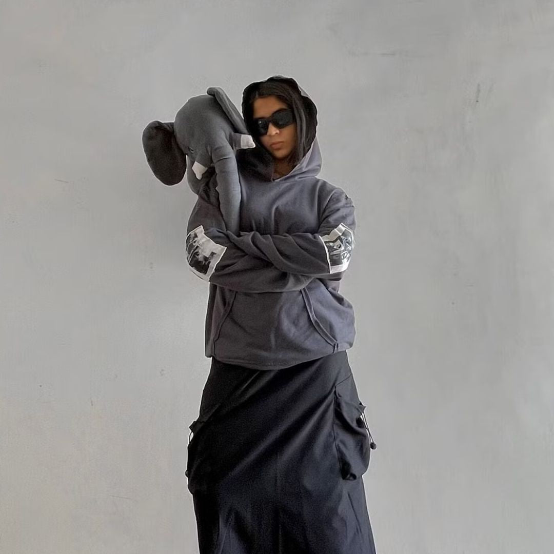 Uibok Newspaper Upside down Hoodie for summer