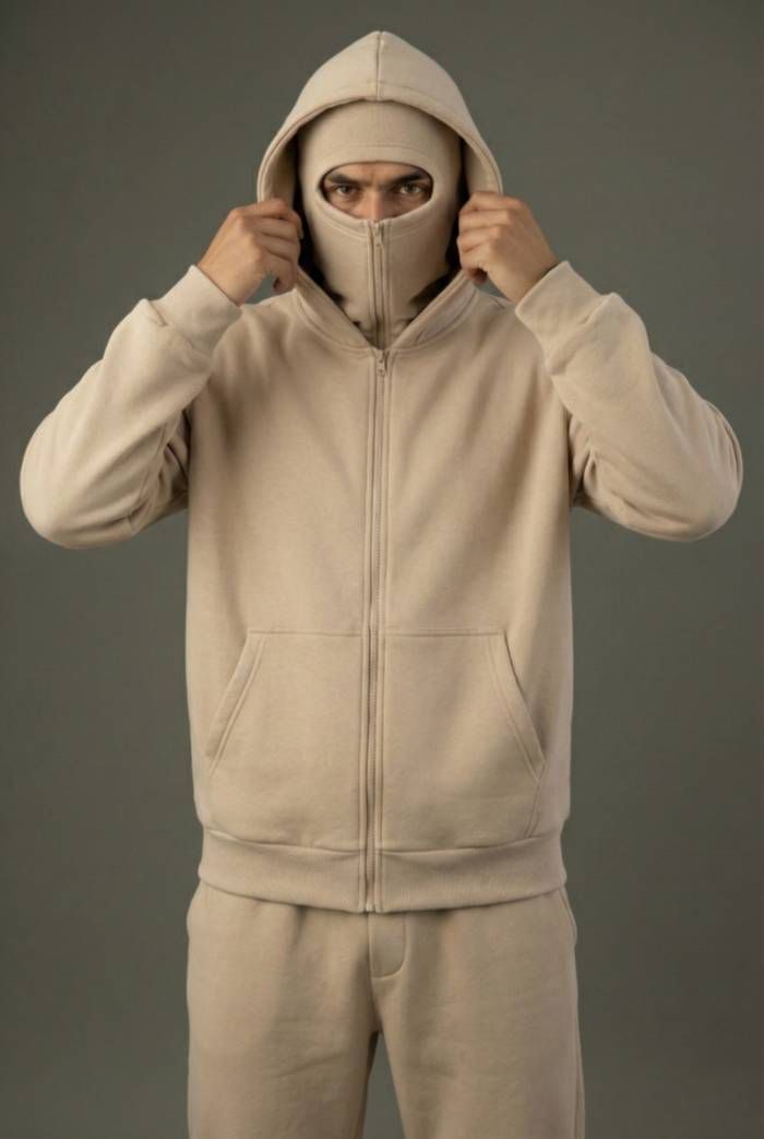 Ultimate Balaclava Hoodie | Stylish & Functional All Weather Essential Beige