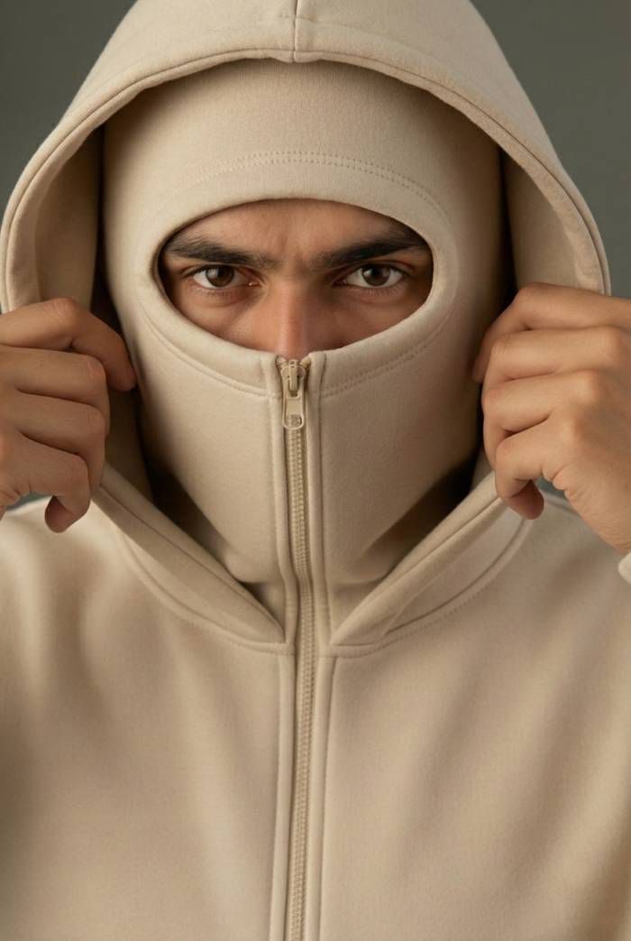 Ultimate Balaclava Hoodie | Stylish & Functional All Weather Essential Beige