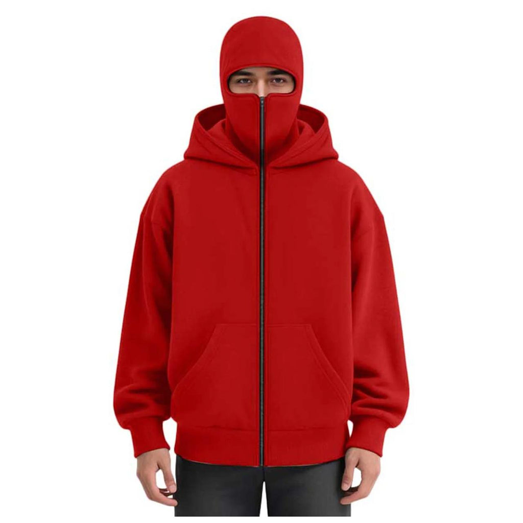 Ultimate Balaclava Hoodie | Stylish & Functional All Weather Essential Red